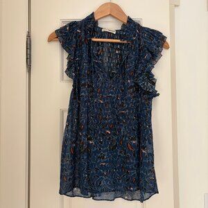 Ulla Johnson Blue Floral Top (2)